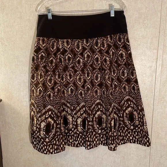 Charter club a line midi skirt size 12. With black waistband. Cotton. - Picture 2 of 6